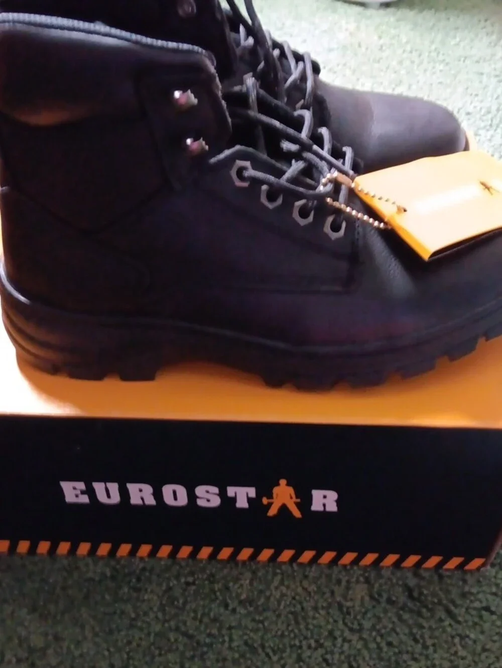 Eurostar Men's Black Work Boots Size 7
